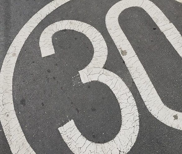 ZONE 30, la carretera, treinta, monitor, calle, asfalto