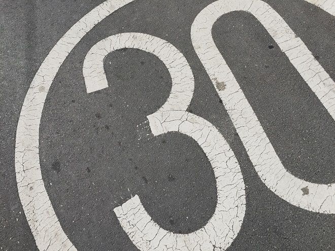 ZONE 30, la carretera, treinta, monitor, calle, asfalto